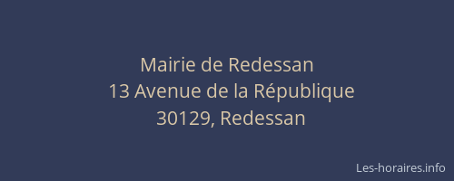 Mairie de Redessan