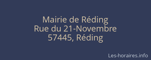 Mairie de Réding