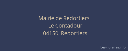 Mairie de Redortiers
