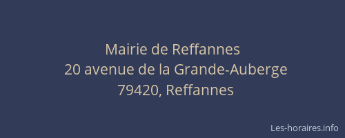 Mairie de Reffannes