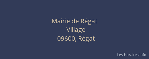 Mairie de Régat
