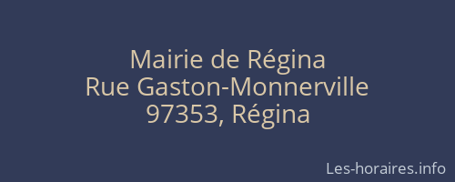 Mairie de Régina