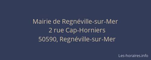 Mairie de Regn&eacute;ville-sur-Mer