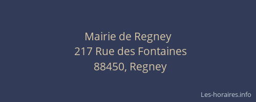 Mairie de Regney