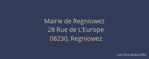 Mairie de Regniowez