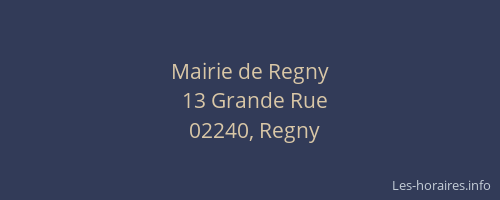 Mairie de Regny