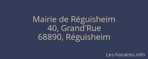 Mairie de Réguisheim