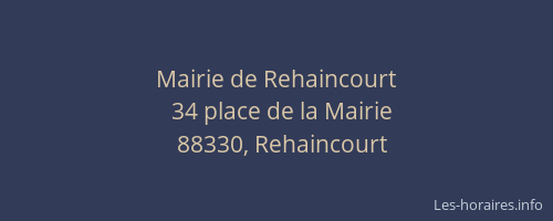 Mairie de Rehaincourt