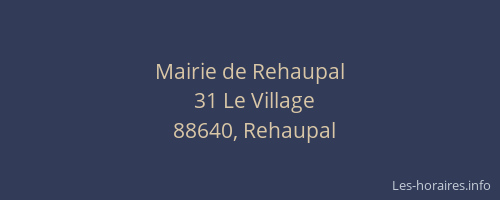 Mairie de Rehaupal