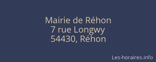 Mairie de Réhon