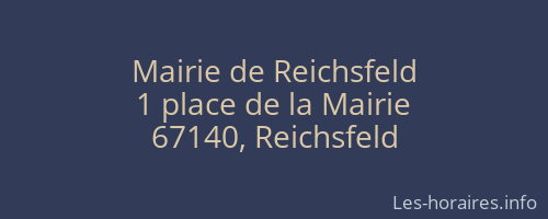Mairie de Reichsfeld