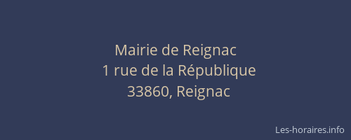 Mairie de Reignac