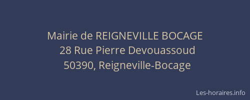Mairie de REIGNEVILLE BOCAGE