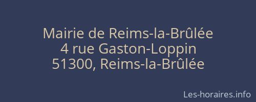 Mairie de Reims-la-Brûlée