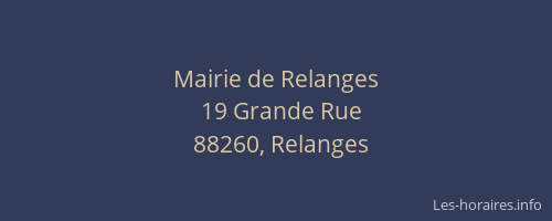 Mairie de Relanges