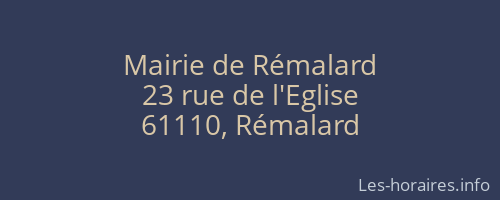 Mairie de Rémalard
