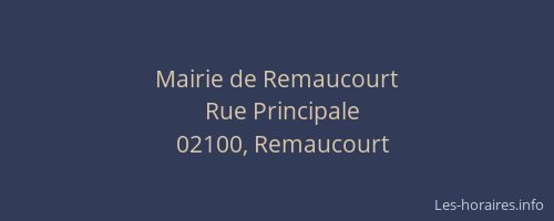 Mairie de Remaucourt