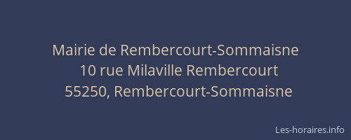 Mairie de Rembercourt-Sommaisne