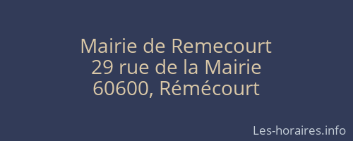Mairie de Remecourt