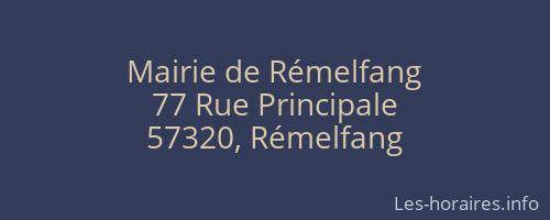 Mairie de Rémelfang