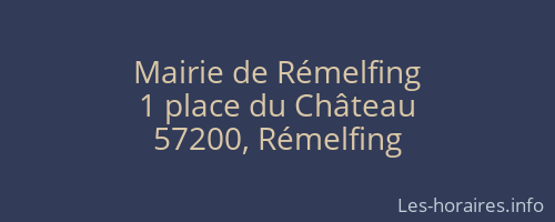 Mairie de Rémelfing