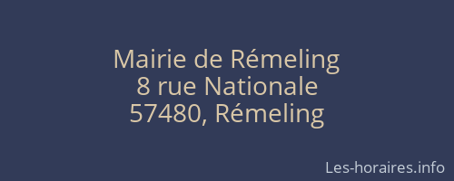Mairie de Rémeling