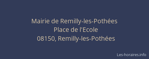 Mairie de Remilly-les-Pothées