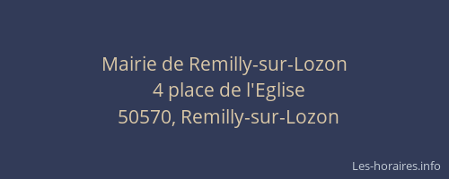 Mairie de Remilly-sur-Lozon