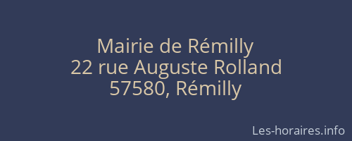Mairie de Rémilly