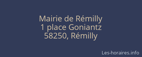 Mairie de Rémilly