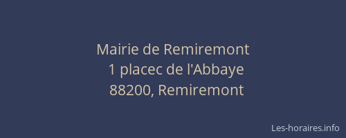 Mairie de Remiremont