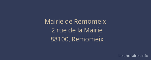 Mairie de Remomeix