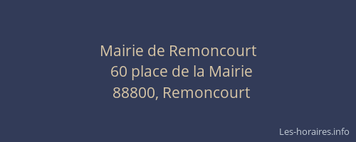Mairie de Remoncourt