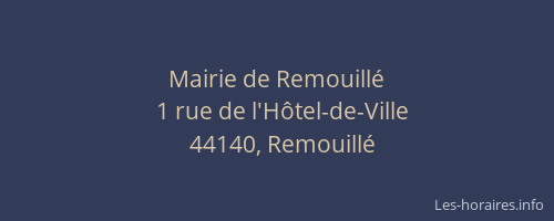 Mairie de Remouillé