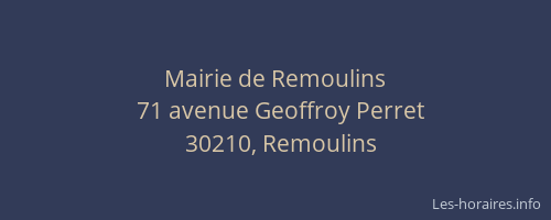 Mairie de Remoulins