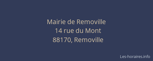Mairie de Removille