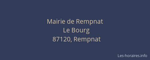 Mairie de Rempnat