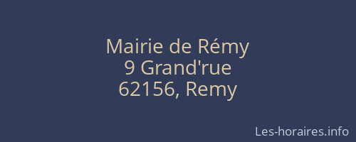 Mairie de Rémy