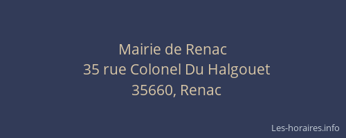 Mairie de Renac