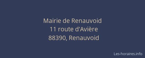 Mairie de Renauvoid