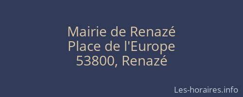 Mairie de Renazé