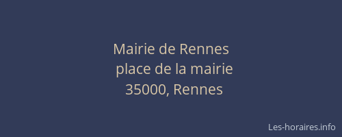 Mairie de Rennes