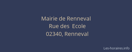Mairie de Renneval