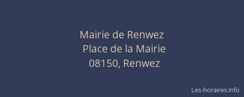 Mairie de Renwez