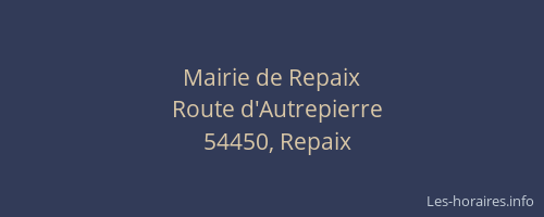 Mairie de Repaix