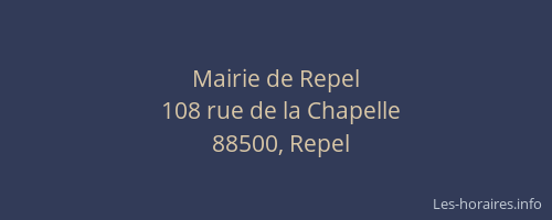 Mairie de Repel