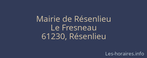 Mairie de Résenlieu