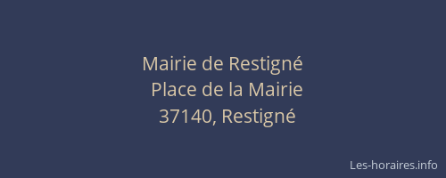 Mairie de Restign&eacute;