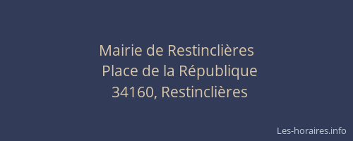 Mairie de Restinclières