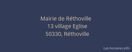 Mairie de Réthoville